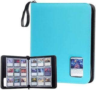 ProCase 900 Pockets Card Binder with Clear Window for Trading Cards, 9 Double Sided Pockets Cards Colletction Album Holder with Removable Sleeves for MTG, TCG, Sports Cards, Football Cards -Lightblue