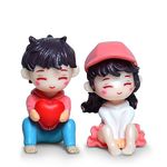 iDream Realistic Sweet Expression Bright-Colored Lovely Small Girl Boy Couple Figurines House Supplies - Living Room Bedroom (Multicolor)