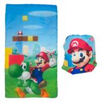 Super Mario Kids Soft Lightweight Slumber Sling Bag Set, 46"(L) X 26"(W), (Official Licensed Nintendo Product) by Franco