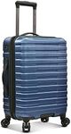 U.S. Traveler Boren Polycarbonate Hardside Rugged Travel Suitcase Luggage with 8 Spinner Wheels, Aluminum Handle, Navy, Carry-on 22-Inch, USB Port, Boren Polycarbonate Hardside Rugged Travel Suitcase