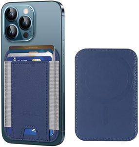 HiWe for MagSafe Wallet, Strongest Magnetic Wallet for iPhone 16/15/14/13/12 Series, 7 Cards Holder, Magnetic Phone Wallet, Leather Minimalist Slim RFID Wallet, 1 Slot, Navy Blue
