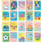 Central 23 Kids Birthday Cards Bulk - Pack Of 21 Birthday Card Girl Boy - Cute Assortment Bday Cards With Box And Stickers - 105 x 148 mm - Blank Greeting Cards And Envelopes For Daughter Son