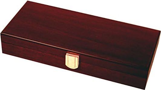 DA VINCI Mahogany Wood Poker Case with 100 Chip Capacity (Chips not Included)