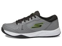 Skechers Men's Viper Court Smash Athletic Pickleball Shoes for Indoor and Outdoor Use Relaxed Fit Sneaker, Grey Lime, 9 UK