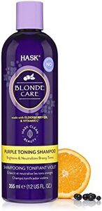 HASK Blonde Care Shampoo for all shades of blonde, colour safe, vegan, gluten-free, sulfate-free, paraben-free - 1 355 mL Bottle