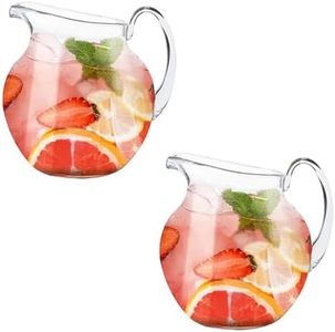 Lily's Home Shatterproof Plastic Pitcher, the Large Capacity Makes it Excellent for Parties (2 Pack - 100 oz)