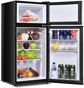Safeplus 3.4 cu ft. Compact Refrigerator, Mini Fridge with Freezer and Shelves for Dorm Bedroom