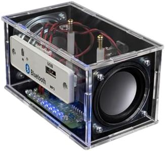 OBIOCKIDAY Mini Portable Speaker, Soldering DIY Sound Speaker Kit with Voice-Controlled Spectrum Display, Loudspeaker Home Office Decor for Adults