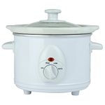 STATUS Austin Round Slow Cooker | 1.5L Slow Cooker Small | 120W White | AUSTIN1PKB4