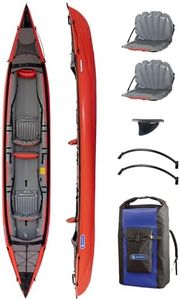 GUMOTEX Seashine Inflatable Kayak - Lightweight Tandem Boat for 2 Adults | Durable Sit‑On‑Top Inflatable Canoe | Stable Touring Kayak for Lakes, Rivers, and Sea Touring