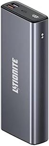 LITIONITE Capsule 65W / 30.000mAh Power Bank en Aluminium PD3.0 USB-C PD (65W Max) + USB-A (QuickCharge 3.0) - Batterie Externe pour Ordinateur Portable/Macbook/Surface/Smartphone/Tablet