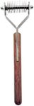 Mars Coat King Dematting Undercoat Grooming Rake Stripper Tool for Dogs and Cats, Stainless Steel with Wooden Handle for Thick Coats, 12-Blade Stripper for Groomers, Pet Owners
