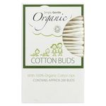 Simply Gentle Organic, Cotton Buds - 100% Organic Cotton & FSC Paper Stems - for Cleaning Delicate Areas around Eyes & Outer Ears - Eco Friendly & Biodegradable - 200 Buds x 6 Packs