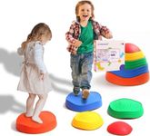 makarci Stepping Stones for Kids,5pcs Non-Slip Plastic Balance River Stones for Promoting Children's Coordination Skills Sensory Toy Obstacle Course Outdoor or Indoor Play Equipment Christmas Birthday Gift