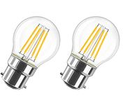 CITRA 4 Watt Led Filament Light Bulb G45 B22 Base Dimmable - Pack of 2 (Warm White)