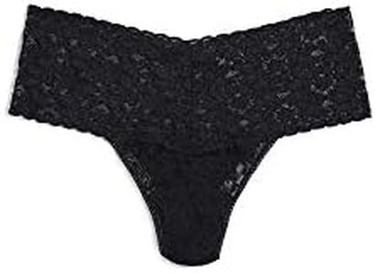 hanky panky, Plus Size Retro Thong, Black, One Size (14-24)