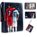 Moocuca Trading Card Binder Football, Football Card Binder 4-Pocket, 400 Pockets Football Card Folder, Football Cards Album is Suitable for Baseball Cards, Football Cards, Sports Star Cards, Etc