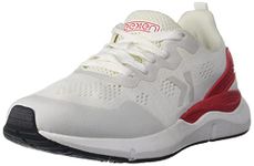 EEKEN Men's Casual Lightweight White/Red Mesh Sneakers by Paragon-8 (E1127IA07A079)