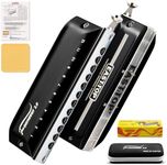 EAST TOP Updated FORERUNNER 2.0 without valves Chromatic Harmonica 12-Hole 48 Tones C Key Chromatic Mouth Organ Harmonica for Adults,Beginners and Students