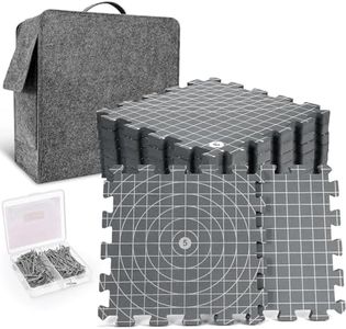 Yrangee Blocking mats for Knitting & Crochet Projects, 2 in 1 Double Side Extra Thick Knitting Blocking Mats with Circle and Lines Blocking Board with 150 T-Pins and Storage Bag