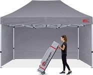 MasterCanopy Heavy Duty Pop-up Gazebo tent with Sidewalls (3x4.5M, Grey)