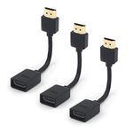 VCELINK HDMI Extension Cable Male to Female Support 4K & 3D HDMI 2.0 for Roku Stick, TV Stick, Google Chrome Cast, Laptop 3-Pack