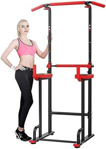 Power Tower Dip Station Adjustable Pull Up Bar