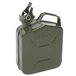 Bonnlo 5L Fuel Oil Storage Can Metal Petrol Diesel Tank with Spout