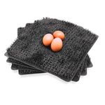 NEVRY 4 Pack Soft Nesting Pads for Chicken Coop - Washable Egg Laying Nest Bedding - Hen House Box Accessory - Flexible Black Plastic