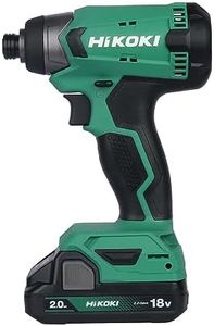 HIKOKI WH18DAKCZ Cordless Impact Driver, 18V, 140 Nm, 6.35mm Hex Bit Shank, 0-2700 RPM, Compact & Light Weight, 1.3 kg, 2 Batteries, Charger & Carry Case Included