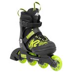 K2 Youth Raider Adjustable Inline Skates- Black_Lime / 1-5