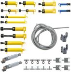 ASTEM 33pcs Pneumatic Technic-Parts Kit Compatible with Lego Pneumatic Cylinders-Air-Pump Pressure Rod Switch Piston Hose Technic Linear Actuator MOC-Spare-Parts.