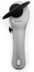 Starfrit Securimax Auto Can Opener - Patented Safe Edge Technology with Lid Lifter - Leaves No Sharp Edges on Lid & Can - Heavy Duty Non-Slip Knob