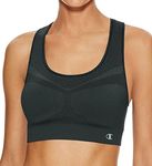 Champion Women's Freedom Seamless Racerback Sports Bra, Black, Small