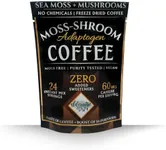 Elderwise Coffee with Mushrooms & Sea Moss - Lion's Mane, Chaga, Reishi & Cordyceps - 24 Servings - Healthy Coffee - Freeze Dried Instant - Chemical free - Fair Trade