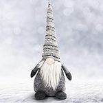 BELLE VOUS Christmas Gnome - 50cm Tall Handmade Plush Swedish Santa Gnome with Weighted Base - Scandi Tomte Gnome Xmas Doll Ornament for Christmas Table Decoration Fireplace Kids Xmas Party Gift