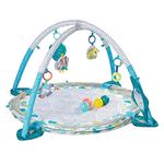 INFANTINO Jumbo Activity Gym & Ball Pit transformable 3 in 1 playmat, sensory-stimulating, for infants and toddlers with 20 Balls for Ultimate Fun, Multicoloured