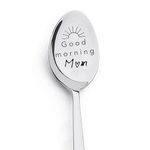 Mom Birthday Christmas Gifts from Daughter Son Good Morning Mom Spoon Tea Cereal Coffee Spoons for Mothers Day Mommy Gift for from Children