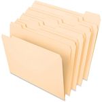 Pendaflex Essentials File Folders, Letter Size, 1/5 Cut, Manila, 100 per Box (752 1/5)