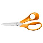 Fiskars Classic Kitchen Scissors, Serrated Blades, Right-Handed use, Total Length: 18.7 cm, Improved Torx Screw and More Ergonomic Handle, Quality Steel/Plastic, Orange, 1075051
