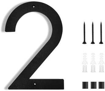 8 Inch House Numbers for Outside Modern | Large Floating Black House Numbers | Address Numbers/Door Garage Gate |911 Visibility Signage (2)