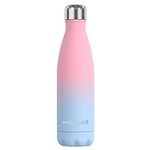 HYDRATE Super Insulated Stainless Steel Water Bottle - 500ml - Bpa Free Metal Water Bottle, Leakproof, Reusable Vacuum Drinking Thermos Flask - 24 Hours Cold & 12 Hours Hot Water Bottle