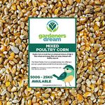 GardenersDream Mixed Poultry Corn | Premium Quality Natural Feed Mix | Rich in Vitamins and Calcium | Chicken Duck Geese Food | Helps Develop Strong Beaks, Tough Bones & Healthy Feathers (7.5kg)