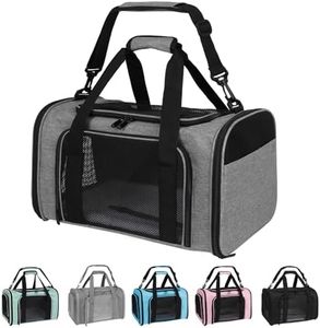 Yipincover Carriers Soft-Sided Pet Carrier for Medium Large Cats Dogs 15lbs 20lbs,Ventilated Design,Portable Carry Handle,Collapsible Carrier for Kitten Puppy(X-Large,Grey&Black)