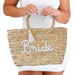 Ginger Ray Woven Rattan Bag with Ro