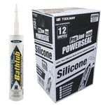 Powerseal ProLine 201 Kitchen & Bath 100% Silicone Sealant (12 Units) (Clear, 300ml)