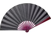 Folding Fan HONSHEN Hand Fan with Traditional Chinese Arts Handicraft Black 13inch