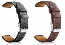 ADAMO Universal genuine leather Strap Suitable for all watches (for replacement to titan, timex etc.) and 24MM Smart Watches R32BLN09-R32BLE09