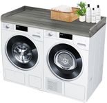 Royxen Laundry Countertop Solid Wood, Countertop for All Front-Loaded Washing Machine and Dryer, Extra Room for Laundry Room (Eucalyptus)