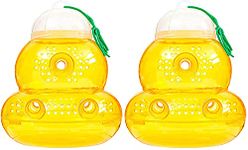 Baumster Wasp Trap Bee Traps Jar Hornet Trap Yellow Jacket Trap, 2 Pack - Reusable Eco-Friendly Reusable